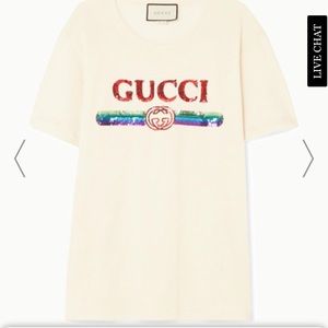 Gucci Sequin-embellished cotton-jersey T-shirt